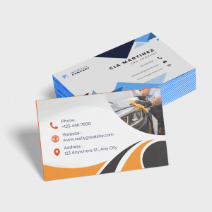 Cartes de visite à tranche colorée