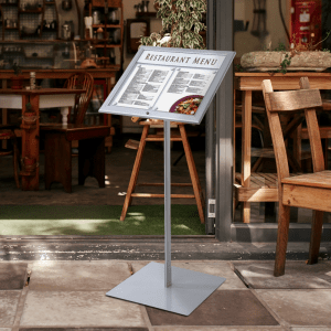 Porte-menu illuminé par LED