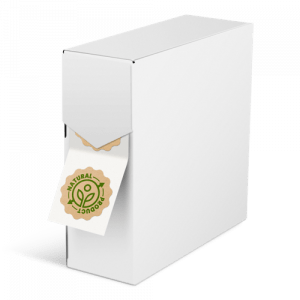 Étiquettes écologiques sur mesure en rouleau